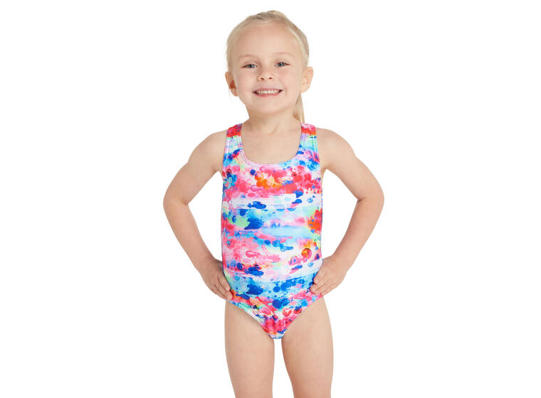 Sea Wash Crossback Badedrakt 98cm Zoggs | Blå/Flerfarget | Ecolast 