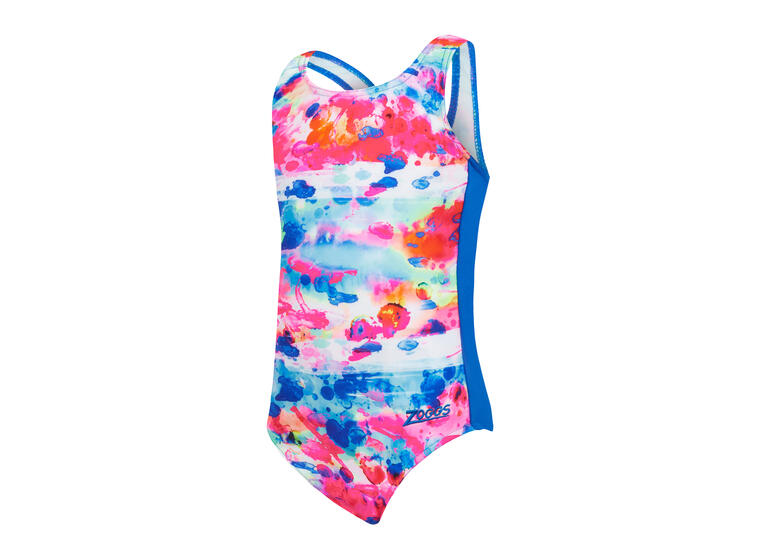 Sea Wash Crossback Badedrakt 98cm Zoggs | Blå/Flerfarget | Ecolast 