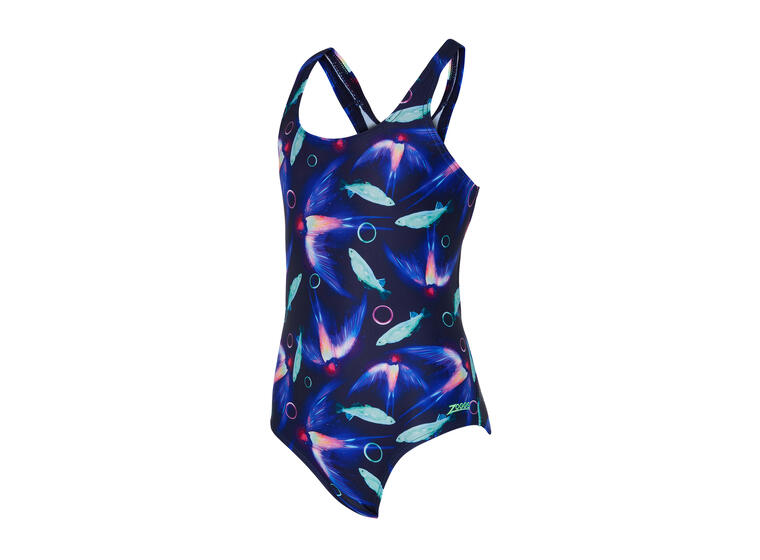 Seabird Rowleeback Badedrakt jr 116cm Zoggs | Blå/Flerfarget | Ecolast 
