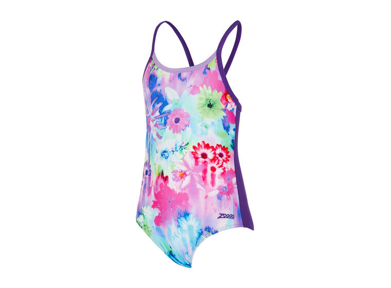 Smash Flower Strikeback Badedrakt jr 116 Zoggs | Lilla/Flerfarget | Ecolast 