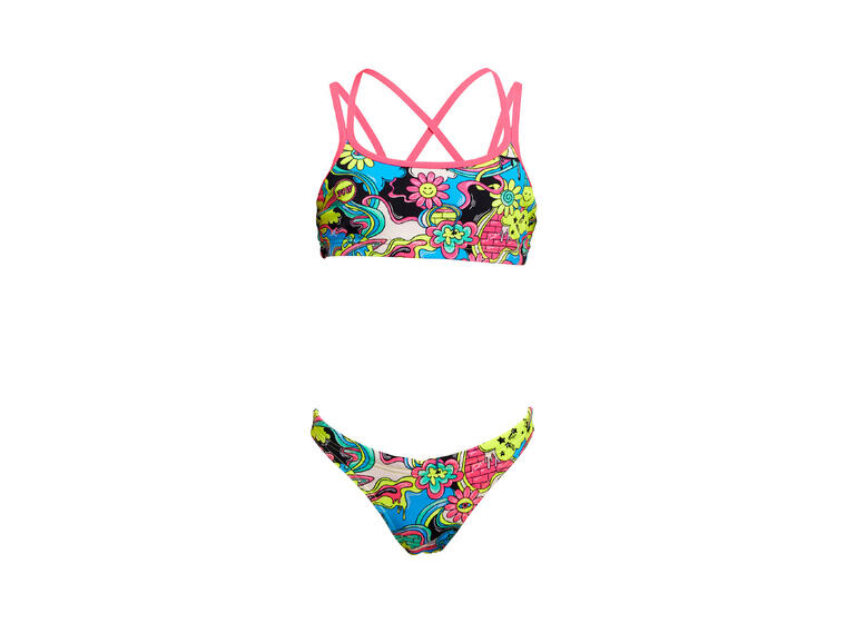 Smash Mouth Bikini jr 128cm Funkita | Criss Cross Two Piece