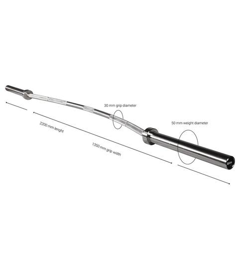 Vektstang Olympisk B&#248;yd Max 400 kg | 220 cm | 20 kg