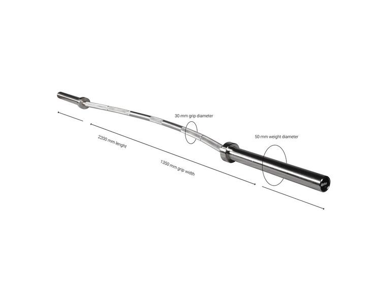 Vektstang Olympisk Bøyd Max 400 kg | 220 cm | 20 kg 