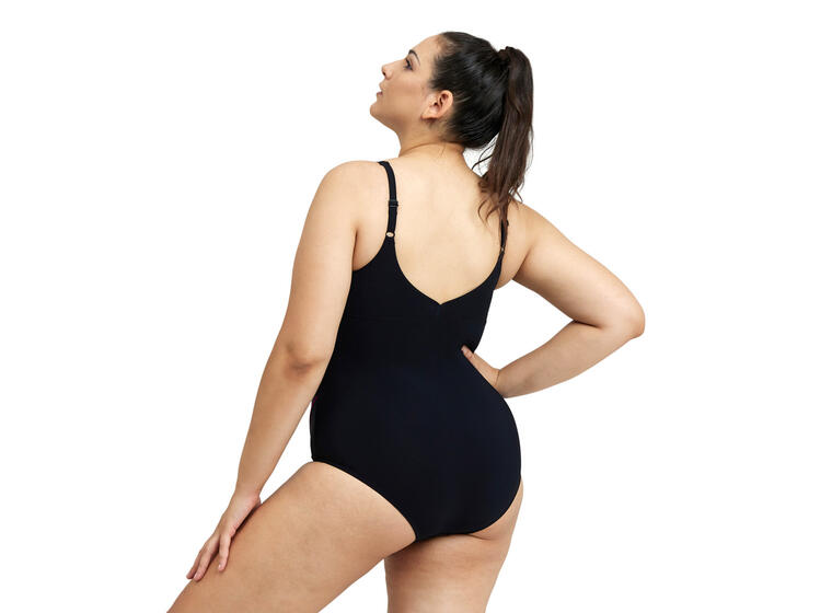 W Jewel Plus Badedrakt 48 Arena | Svart/Rosa | SensitiveFit 