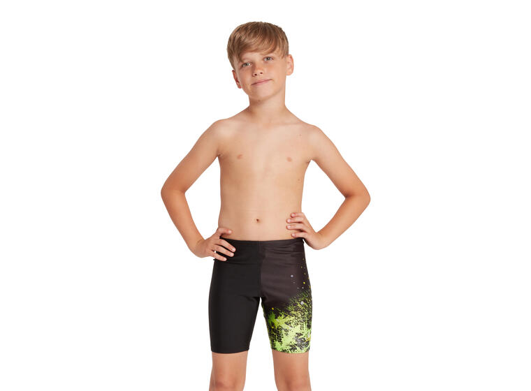 Wired Lime Mid Jammer Badebukse jr 116 Zoggs | Svart/Lime | Ecolast 