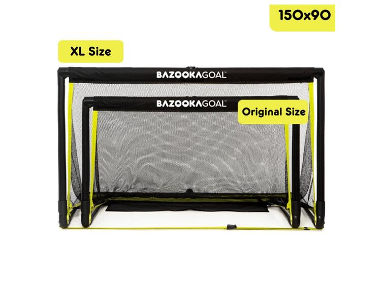 BazookaGoal XL | 150X90 cm |  2 stk 3v3 Fotballmål - Sammenleggbart minimål 