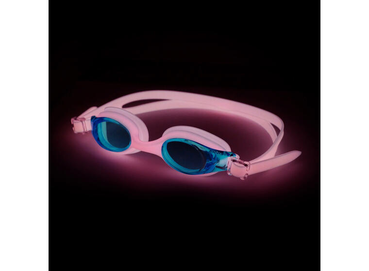 FlowGlow Svømmebrille barn og junior FINIS 4-12 år | Rosa | Lyser i mørket 