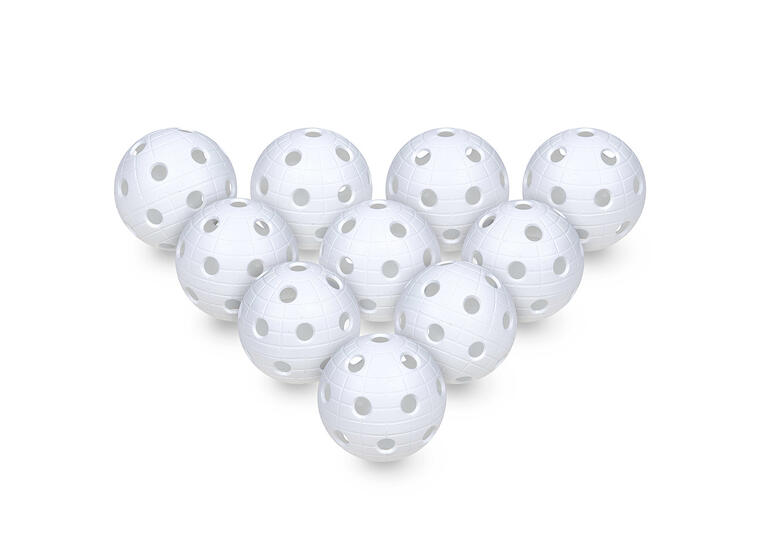 Innebandyballer Crater Unihoc | Hvit 10 stk | Matchball | IFF 