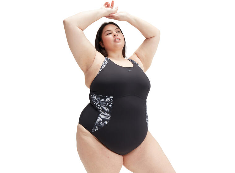 OrchidLustre Plus Size Badedrakt 52 Speedo | Svart | ECO Shape Comprex 