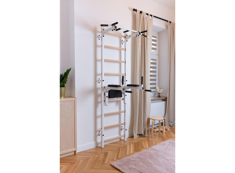 Ribbevegg BenchK 312W Hvit Fastmontert pull-up | dip bar 