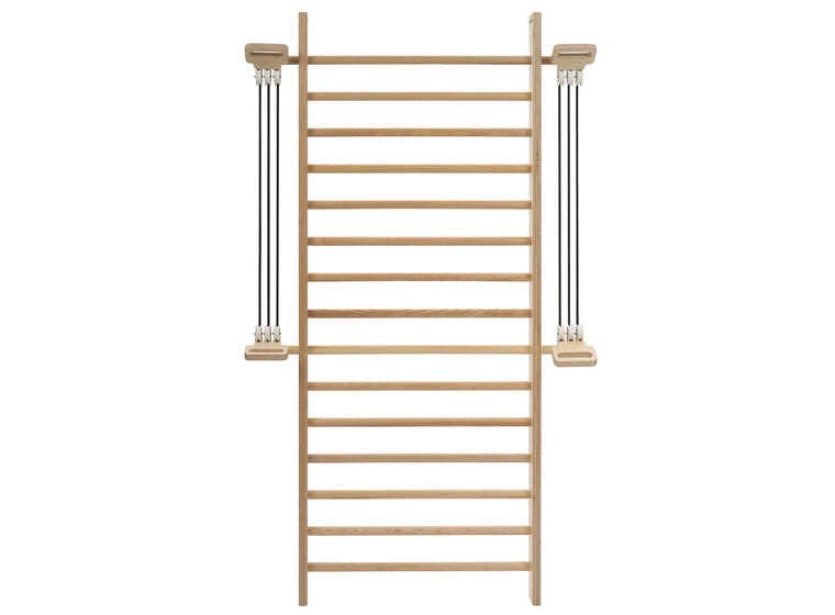 Ribbevegg med benk 1 seksjon | Avstand 12 cm | Ask 