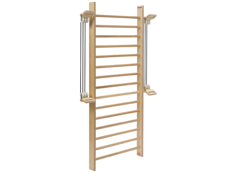 Ribbevegg med benk 1 seksjon | Avstand 12 cm | Ask 