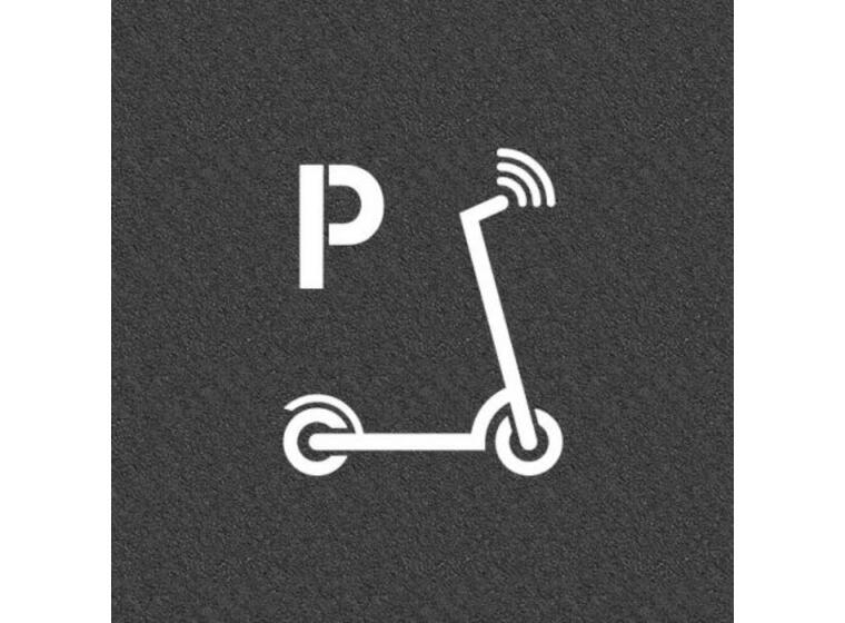Sjablong - Parkering for sparkesykkel Til oppmerking på asfalt | Ute og Inne 