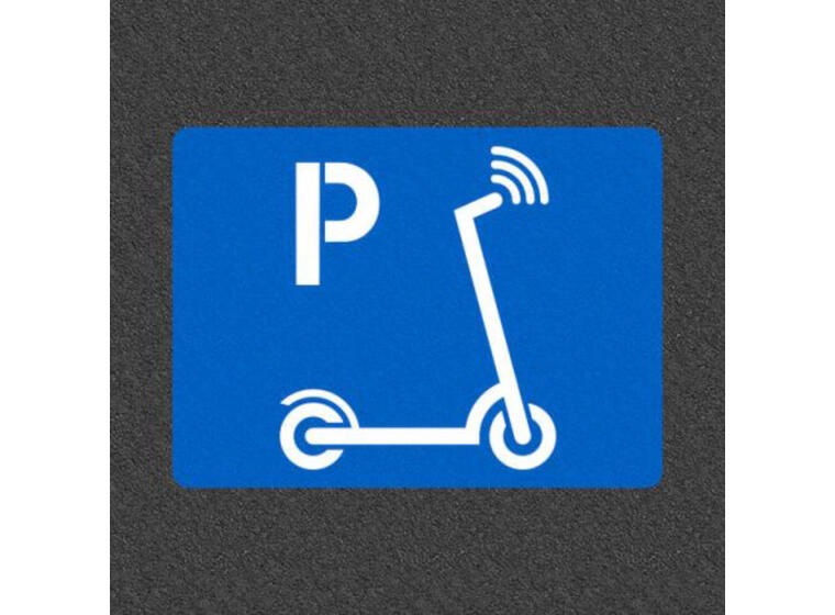 Sjablong - Parkering for sparkesykkel Til oppmerking på asfalt | Ute og Inne 