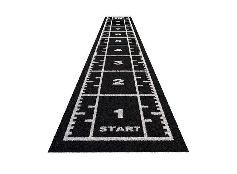 Sprintbane Premium Svart Sprinttrack | 10,4 x 1,33 m 
