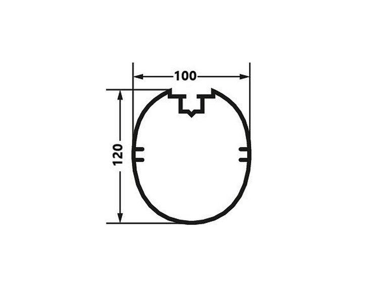 Tilbehør Forankringssett til fotballmål 100x120 mm oval profil 