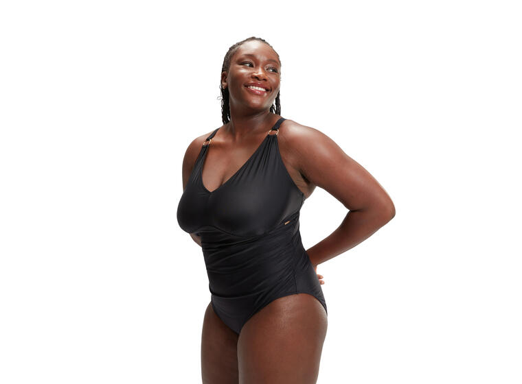 V Neck Shaping Badedrakt (+) 50 Speedo | Svart | ECO BodyFit Rec 