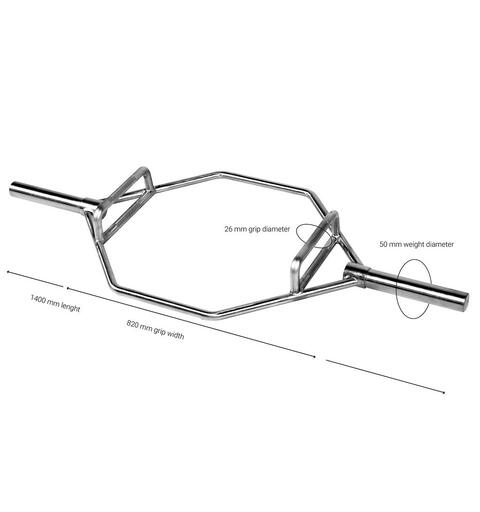 Vektstang Hex Bar Internasjonal 50 mm Hex bar, Trap bar, Shrug bar,Hip bar