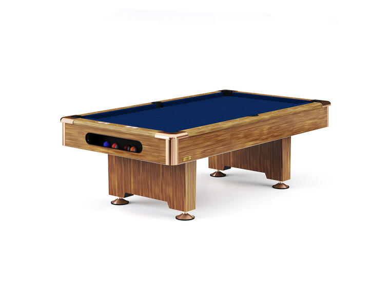Biljardbord Club Pro Eik 9 fot Skifer Royal Blå Simonis 860 duk 