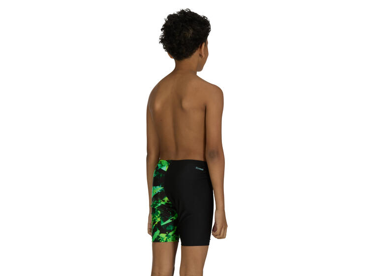 Greengame Mid Jammer Badebukse jr 128cm Zoggs | Svart/Grønn/Gul | Ecolast 