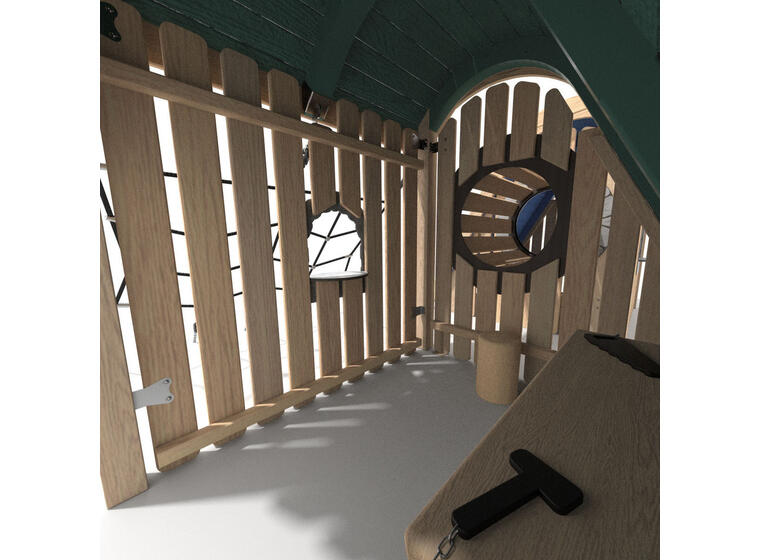 Lekehus i Robinia | Dobbel med tunnel Til skoler og lekeplasser 