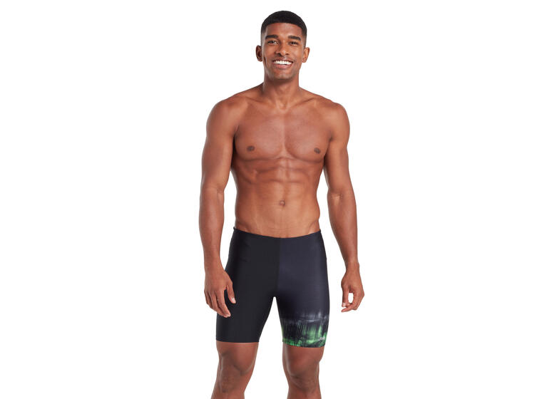 Magnet Mid Jammer Badebukse 34 Zoggs | Svart/Flerfarget | Ecolast + 