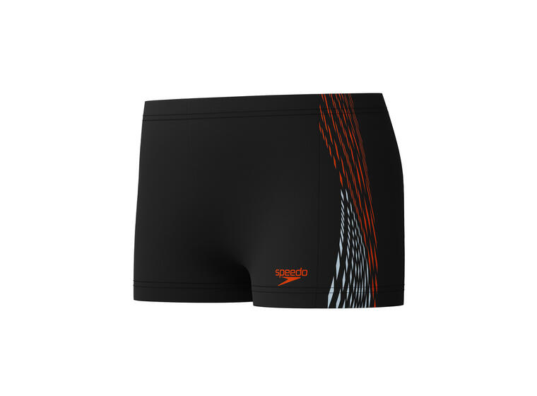 Plastisol Aquashort Badebukse jr 140 Speedo | Svart/Oransje | EnduraFlex 