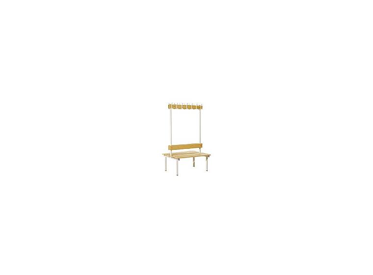 Sittebenk dobbel med knaggrekke 1m 100 x 72 x 182 cm | 14 knagger 