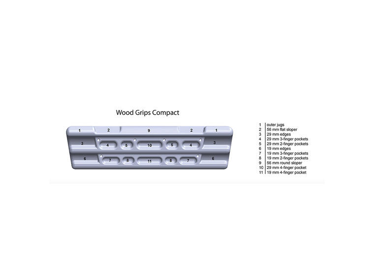 Wood Grip Compact II Board Fingerbrett for klatring og trening 