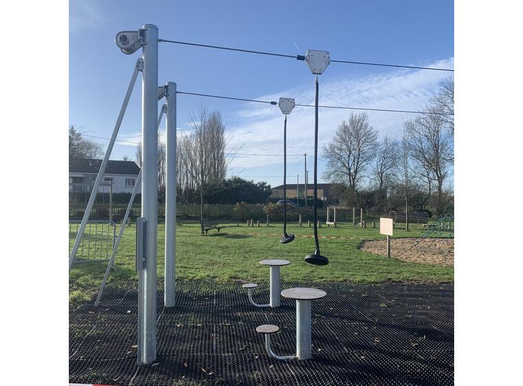 Zipline Dobbel 25 m | Dobbel zippline til lekeplass 