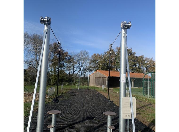 Zipline Dobbel 25 m | Dobbel zippline til lekeplass 