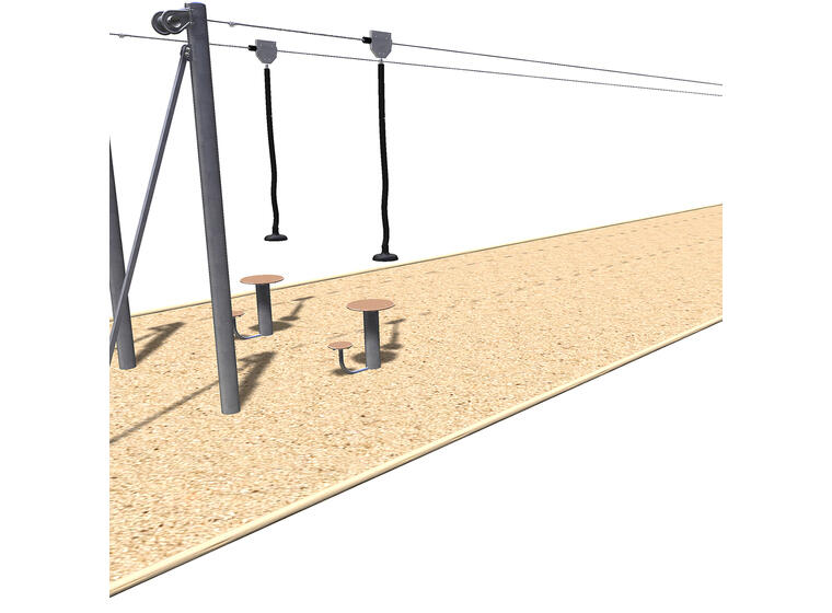 Zipline Dobbel 25 m | Dobbel zippline til lekeplass 