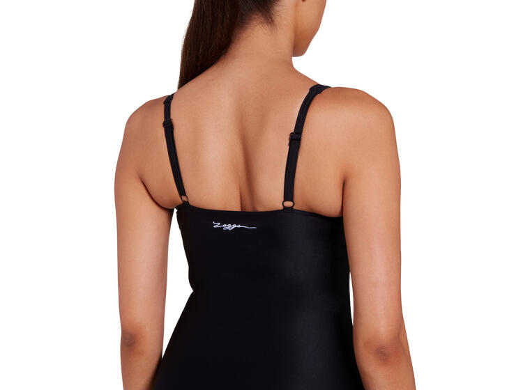 Classique Ruched Front Badedrakt EU44 Zoggs | Svart/Flerfarget | Ecolast 