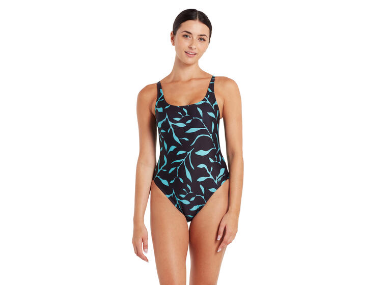 Daintree Sleekback Badedrakt EU38 Zoggs | Svart/Turkis | Ecolast 