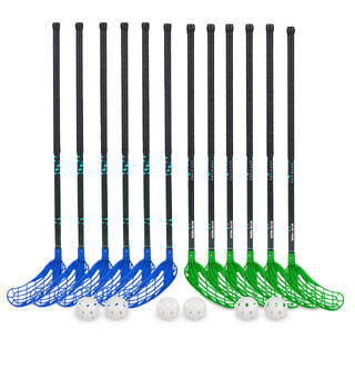 Innebandysett Offense 87 cm 12 innebandyk&#248;ller | 6 baller