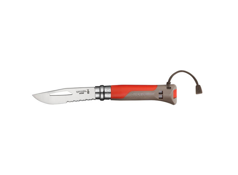 Opinel N°08 Outdoor Foldekniv | Rød Solid lommekniv for hverdagsturene 