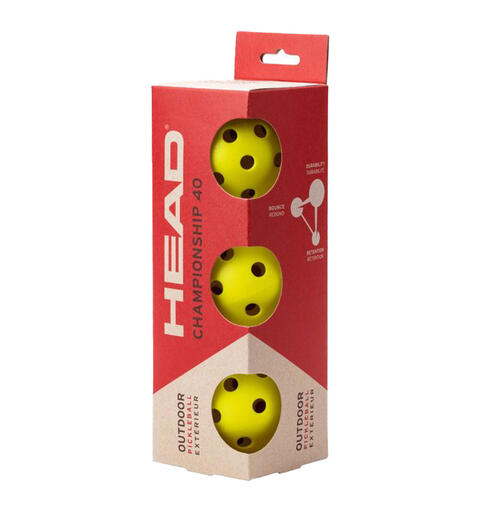 Pickleball Head Championship 40 3 stk. | Fritid