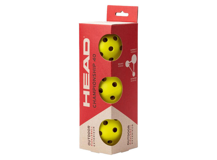 Pickleball Head Championship 40 3 stk. | Fritid 