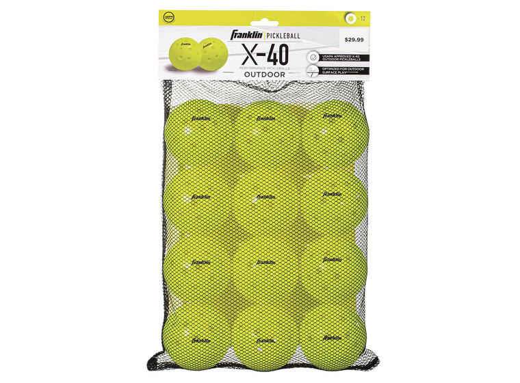 Pickleball X-40 Utendørs ball Optic 12 stk. | Trening og match 