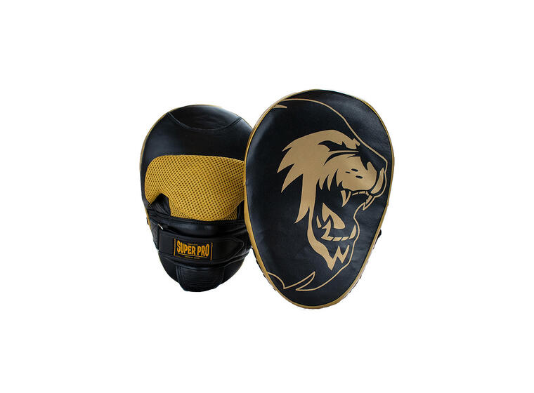 Super Pro Curved Punch Pads 1 par treningspads | svart/ gull 