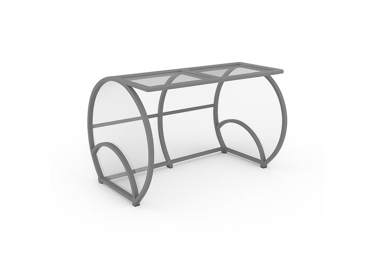 Trener- og innbytterbenk VIP 2 rader-4 m Uten seter | Plaxiglass sider, Alum.rygg 