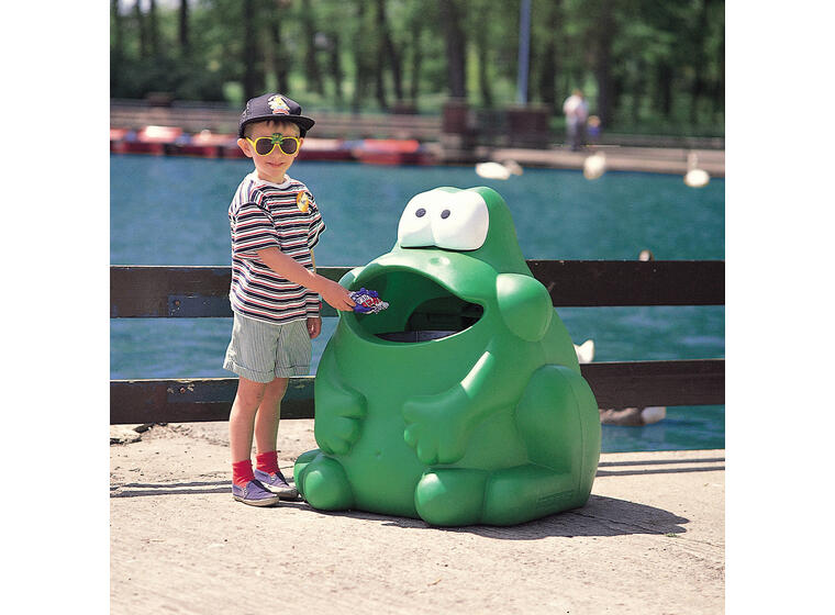 Avfallsbeholder Froggo 52 liter Søppeldunk til parker og lekeplasser 