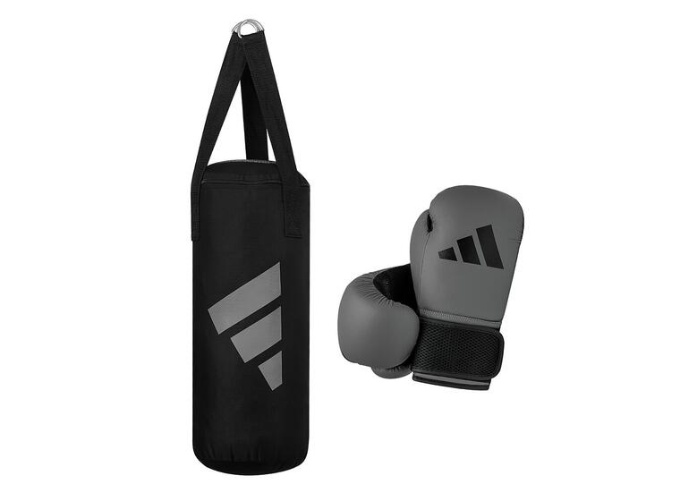 Boksesett Adidas Youth Boxing Kit 8 oz Boksesekk | Boksehansker | Svart/grå 