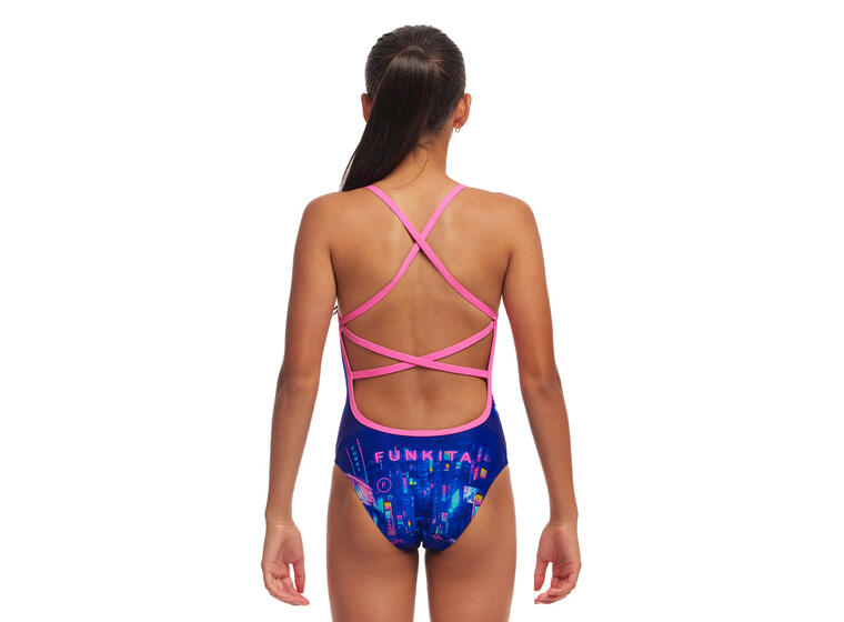Cyber City Badedrakt jr 128cm Funkita | Strapped in One Piece 
