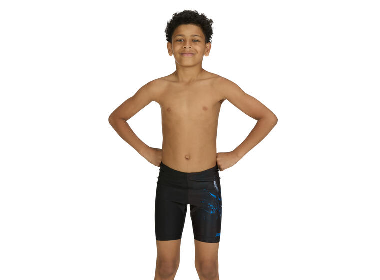 Demon Mid Jammer Badebukse jr 128cm Zoggs | Svart/Flerfarget | Ecolast 
