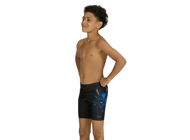 Demon Mid Jammer Badebukse jr 128cm Zoggs | Svart/Flerfarget | Ecolast 