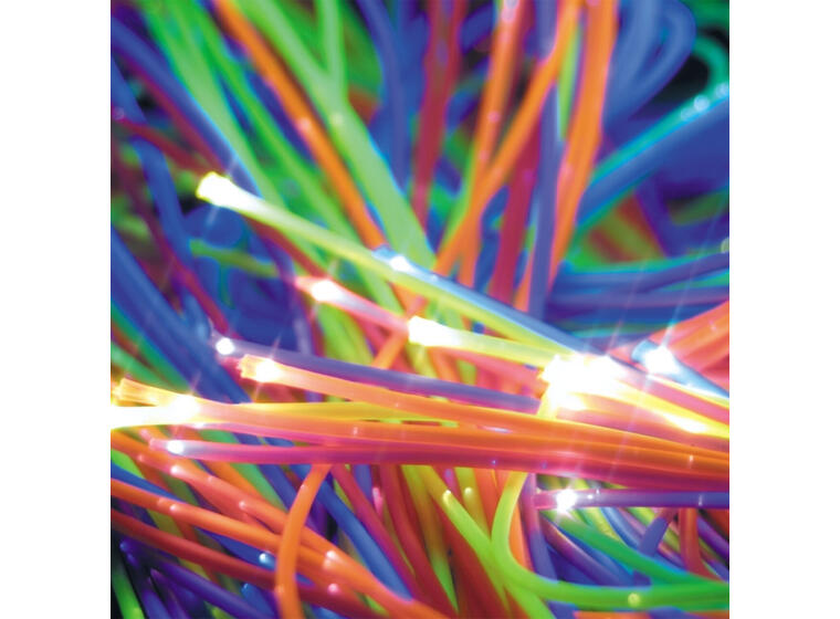 Fiberoptikk UV 200 tråder 200 cm | Lyskilde inkludert 