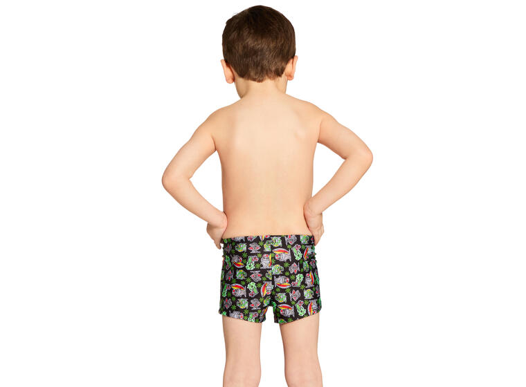 Finzilla Hip Racer Badebukse 98cm Zoggs | Svart/Flerfarget | Ecolast 