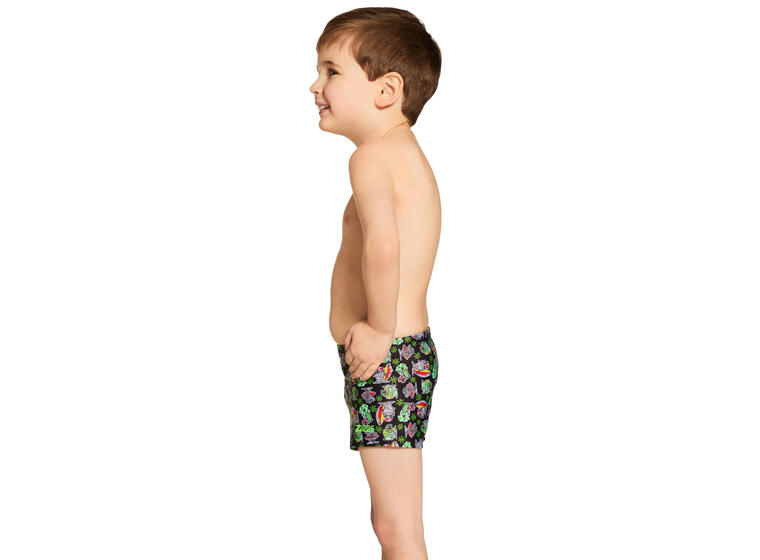 Finzilla Hip Racer Badebukse 98cm Zoggs | Svart/Flerfarget | Ecolast 