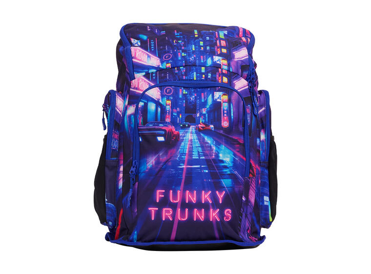Funky Trunks Backpack Ryggsekk 40 L Cyber City | Svømmesekk | Svømmebag 